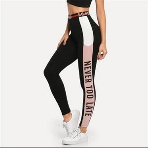 Fashion Comfy Stretch Letter Yoga Pants